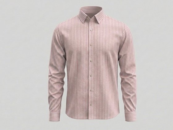 B&S Linen Stripe Pink N White
