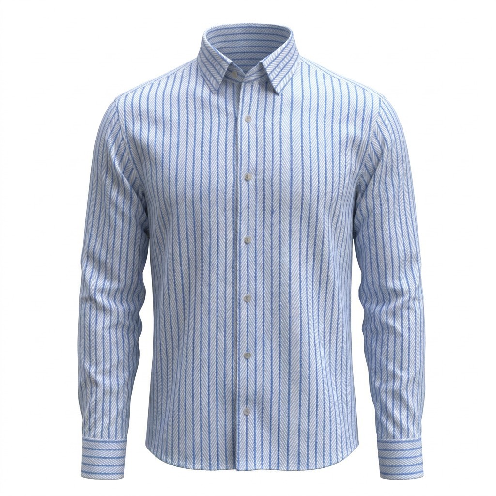 B&S Shirting Stripes Light Blue