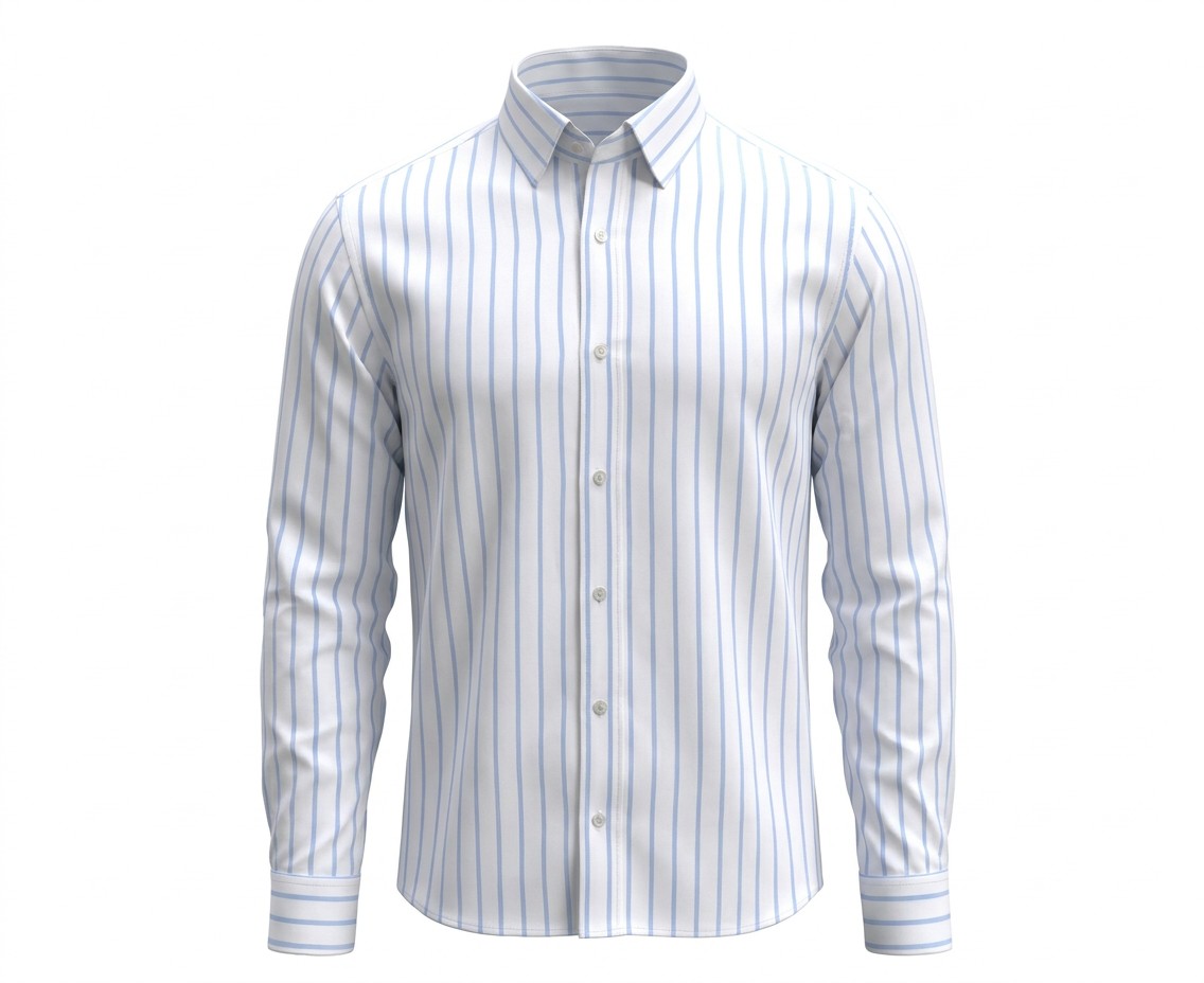B&S Shirting Stripes Light Blue