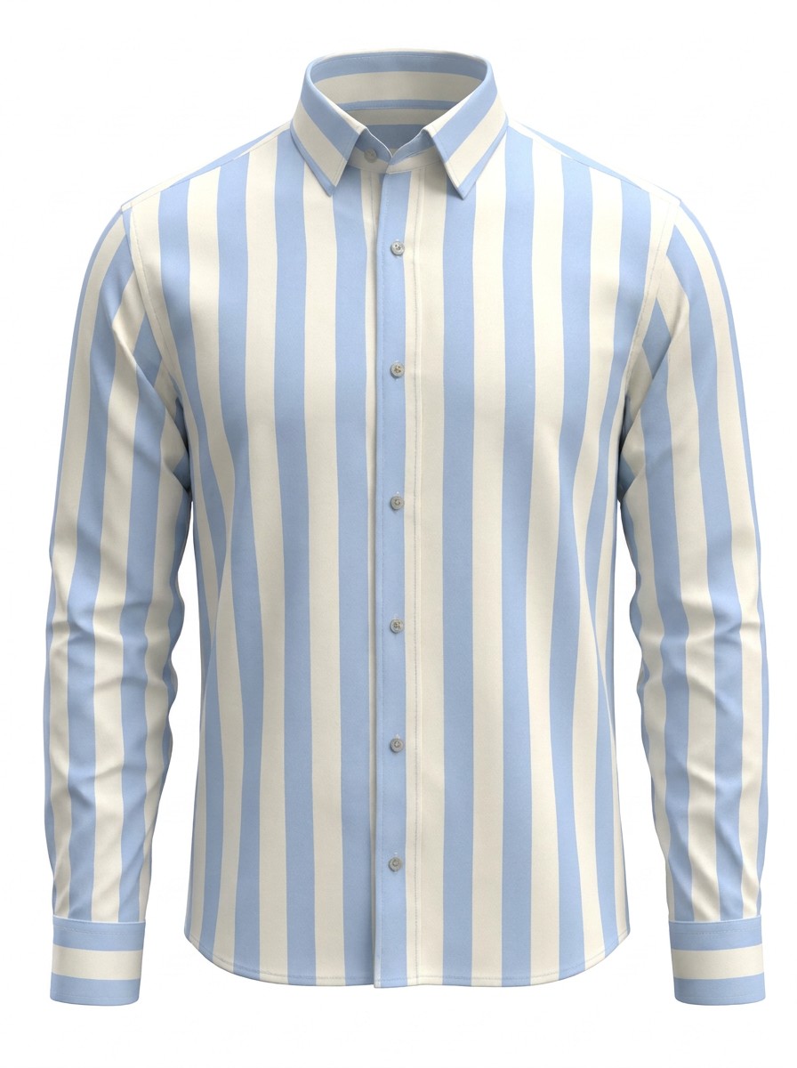 B&S Shirting Stripes Blue
