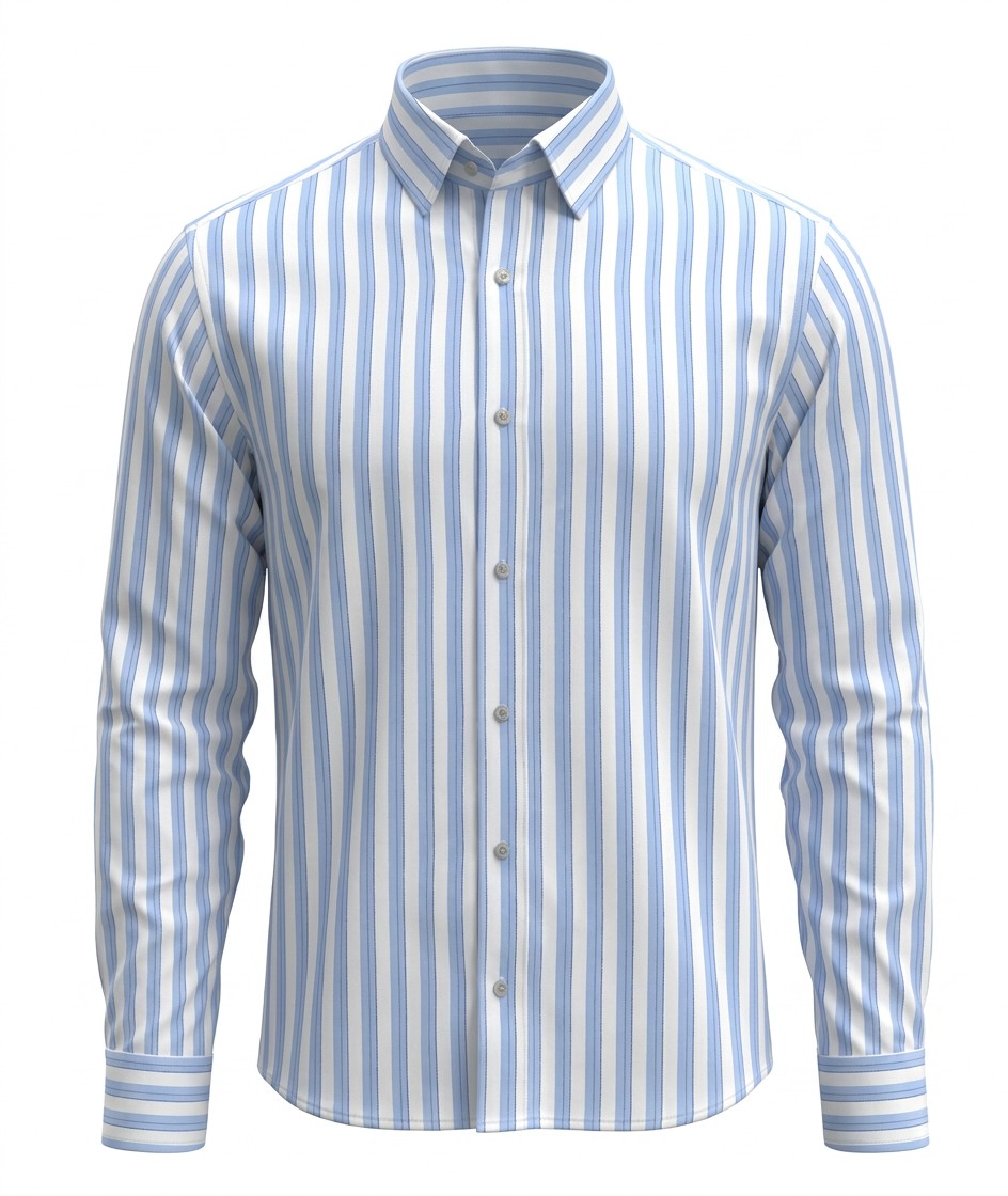 B&S Shirting Stripes Blue