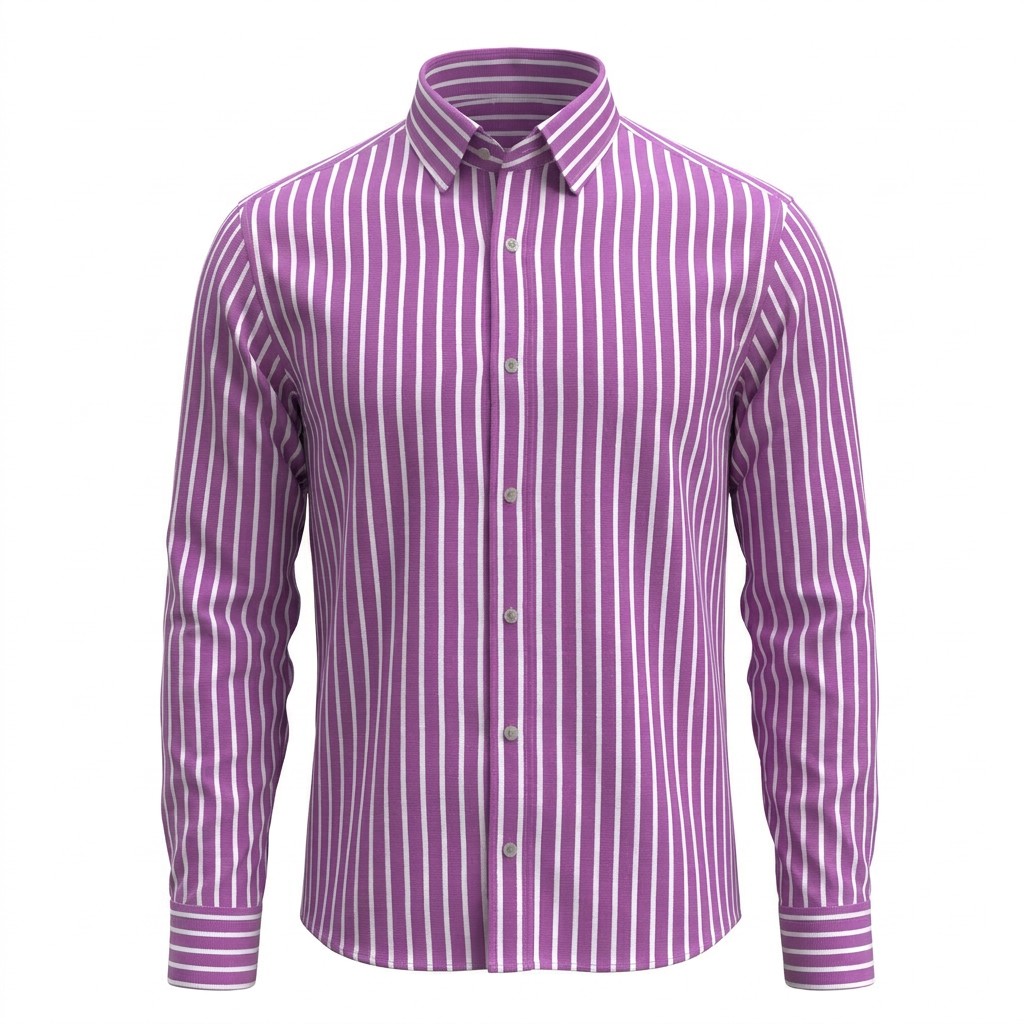B&S Shirting Stripes Dark Purple