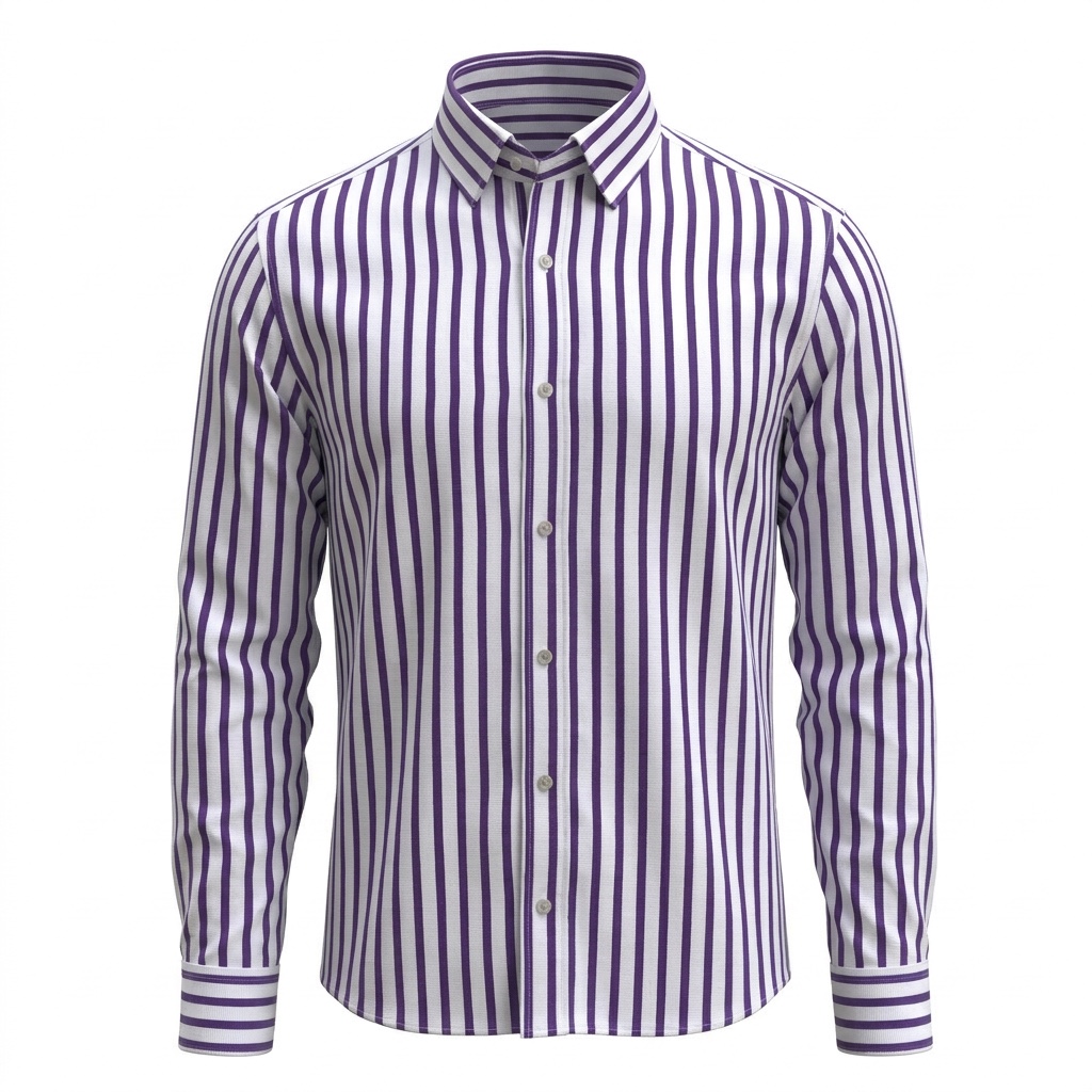 B&S Shirting Stripes Purple