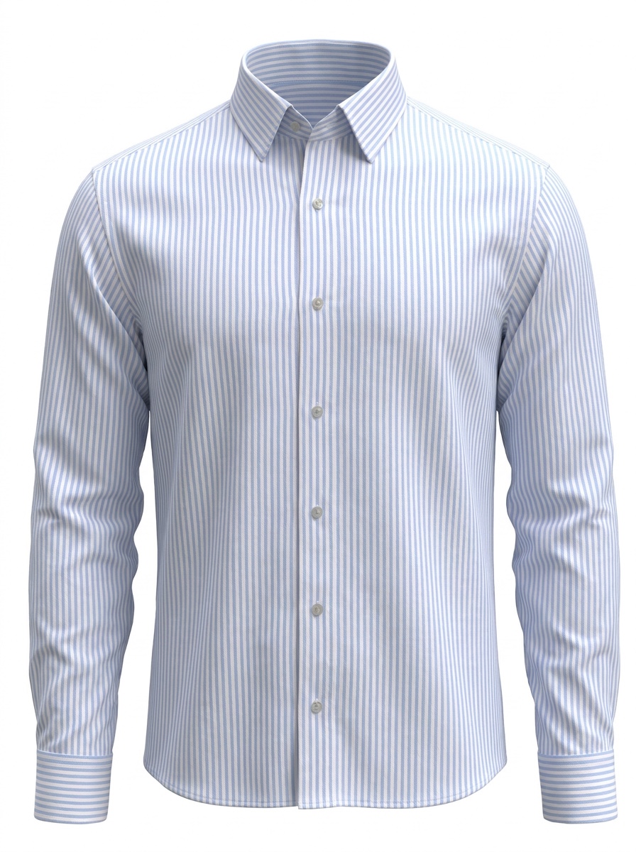 B&S Shirting Stripes Sky Blue
